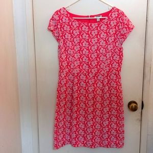Old Navy Pink/White Embroidered Dress